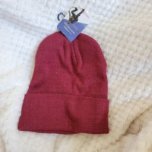 NWT Burgundy beanie knit hat OS